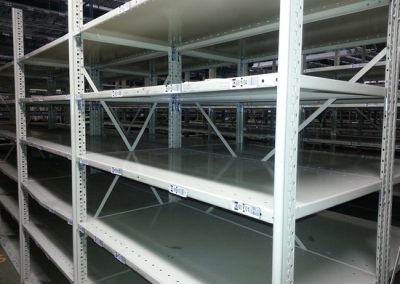 using metal shelves