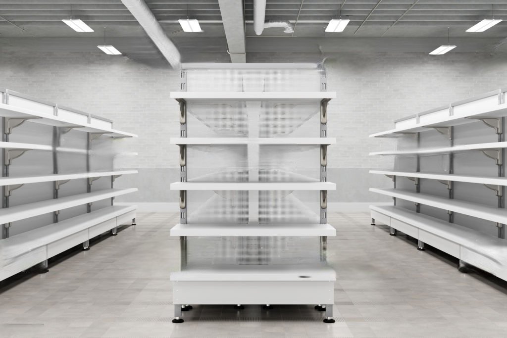 metal shelves traditional storage