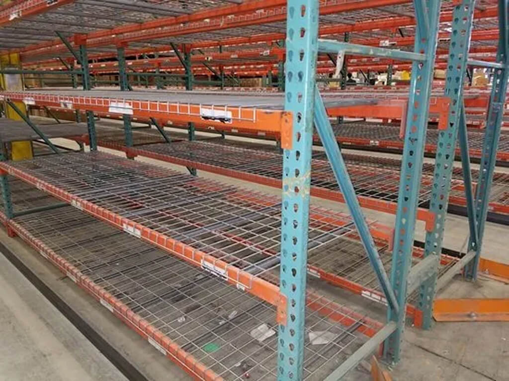 Industrial storage racks installed for warehouse use